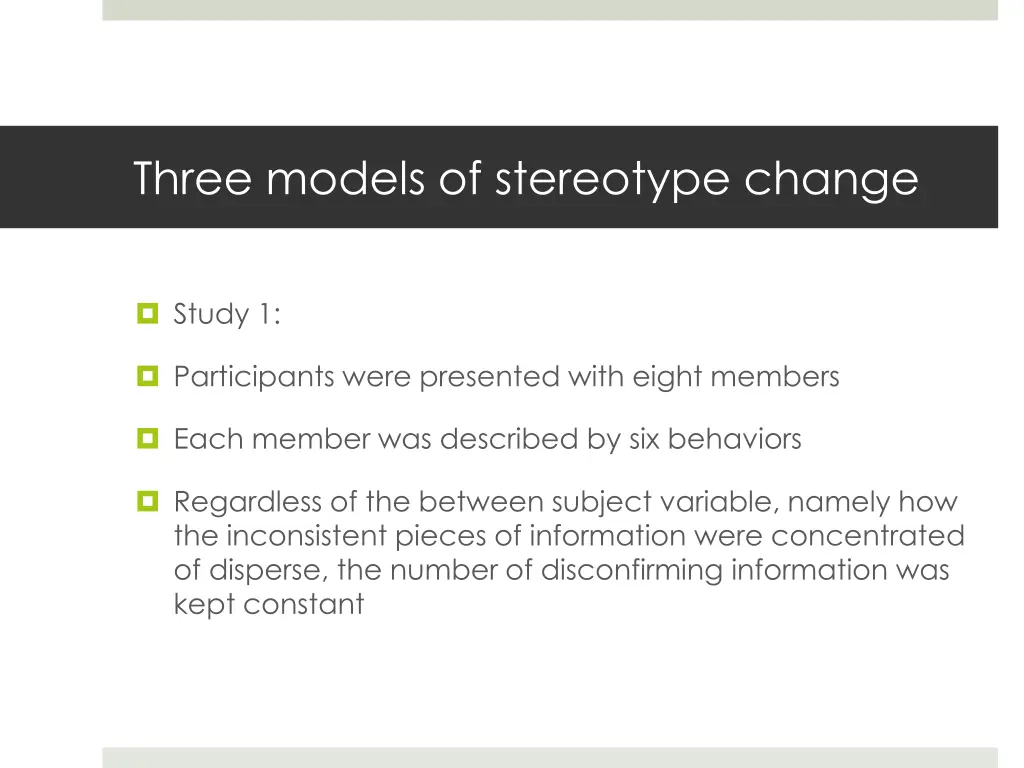 three models of stereotype change 24