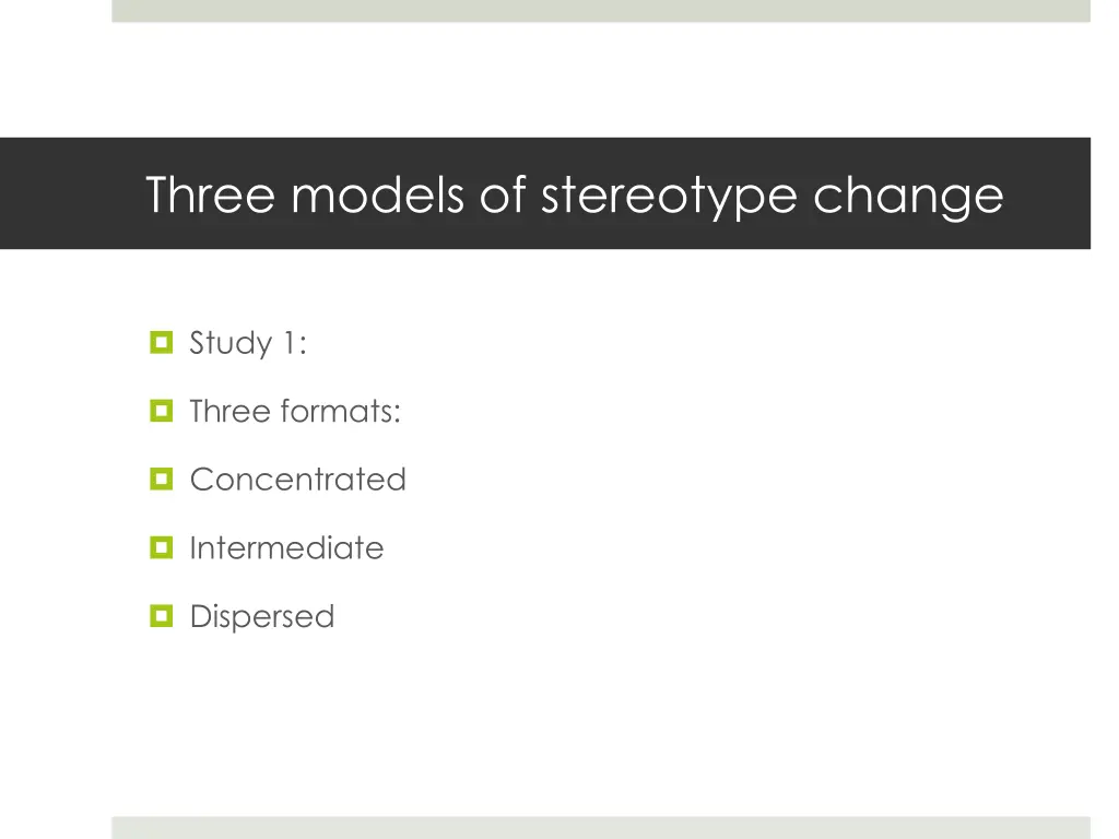 three models of stereotype change 25