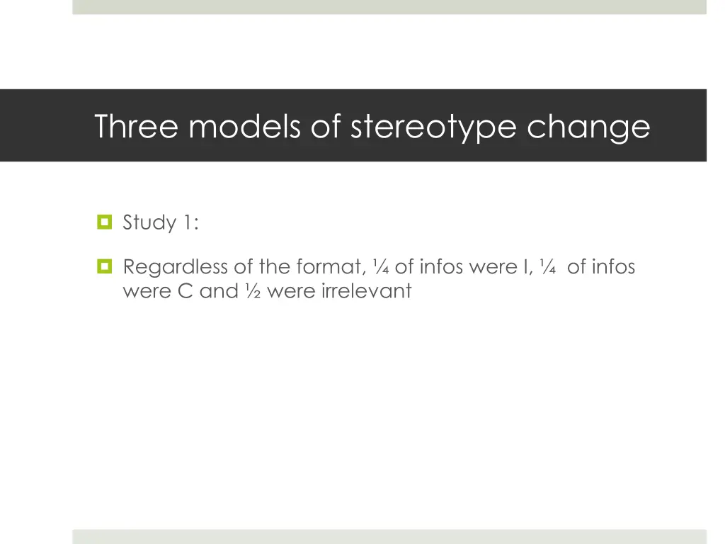 three models of stereotype change 26