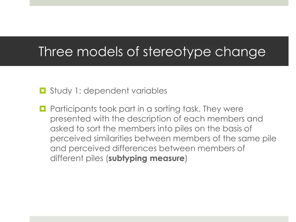 three models of stereotype change 32