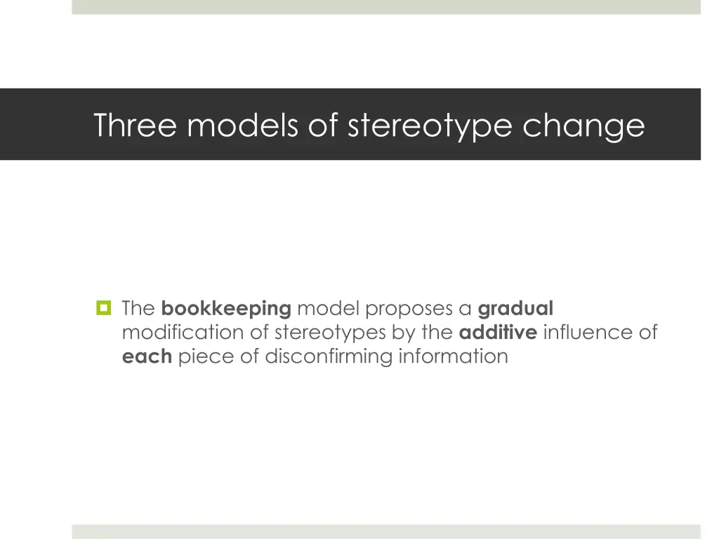 three models of stereotype change 4