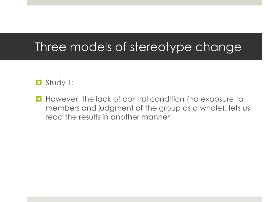 three models of stereotype change 40