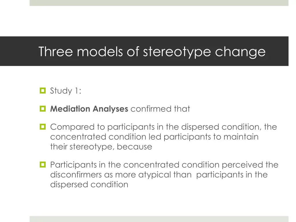 three models of stereotype change 41