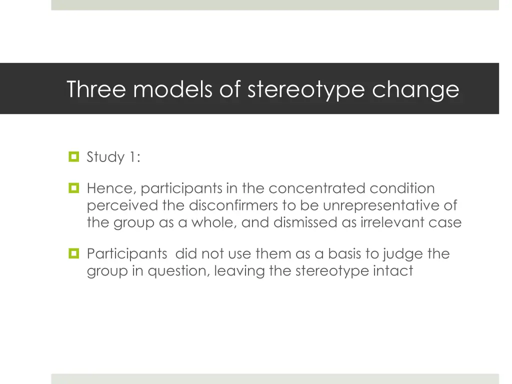 three models of stereotype change 42