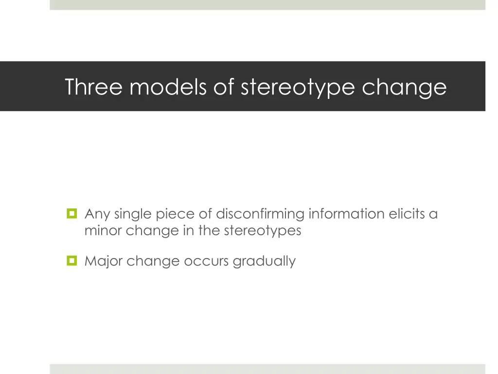 three models of stereotype change 5