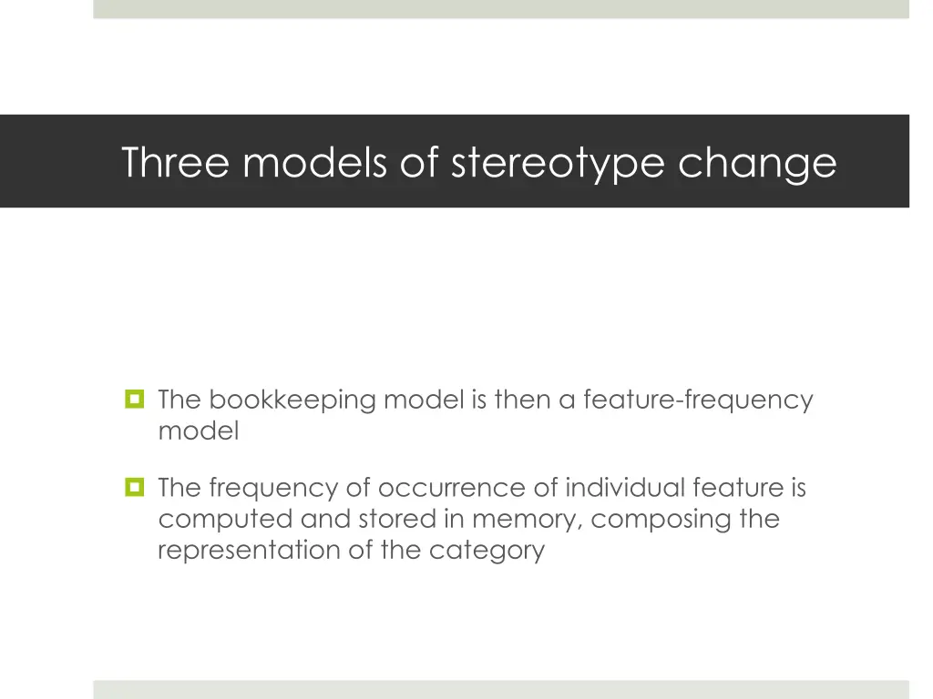 three models of stereotype change 6