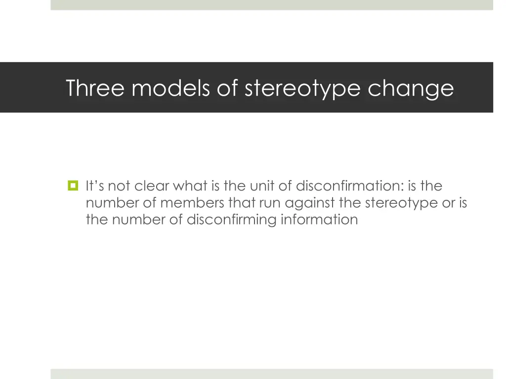 three models of stereotype change 7