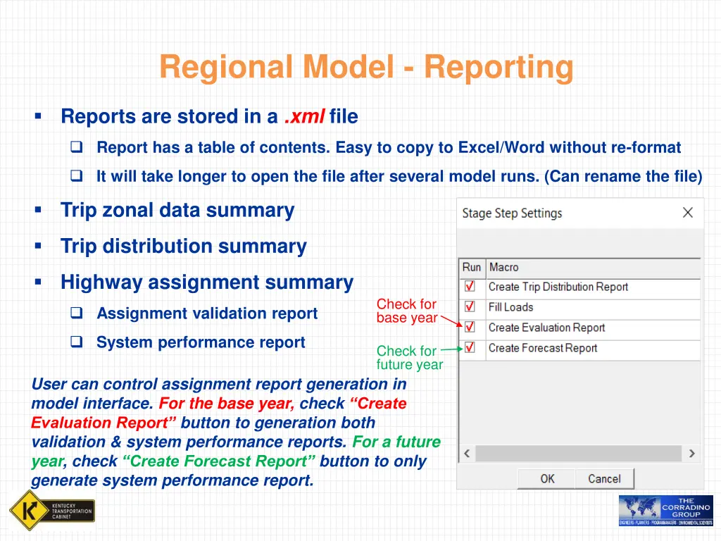 regional model reporting