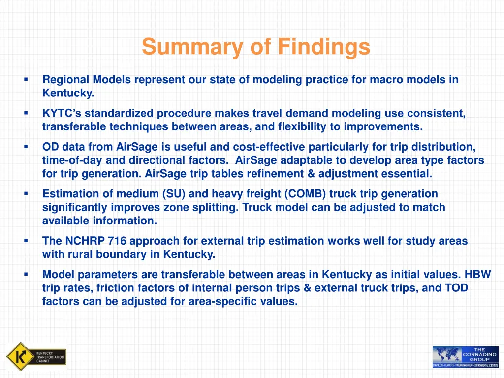 summary of findings