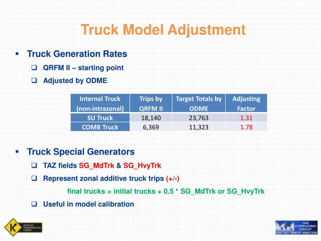 truck model adjustment