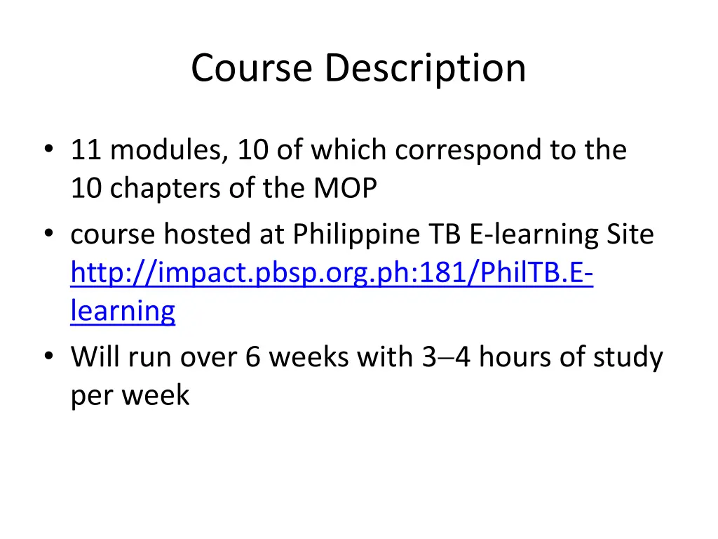 course description 1