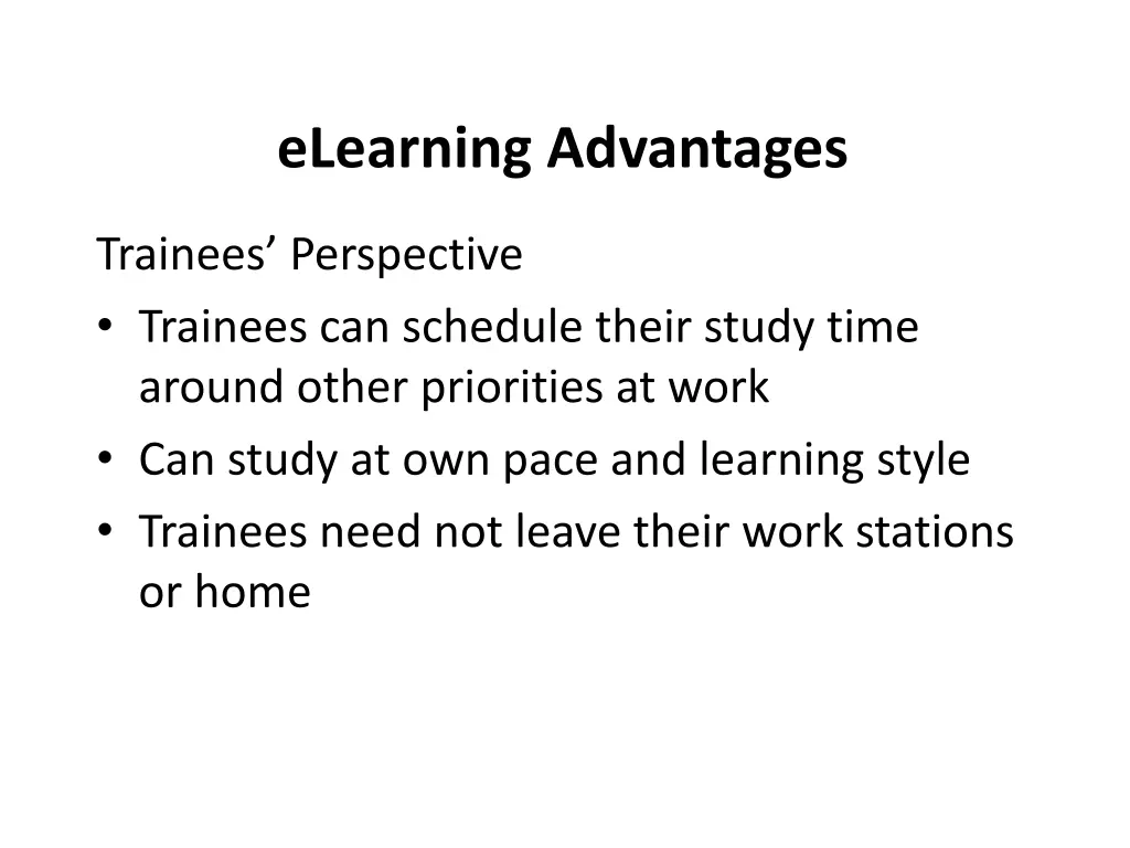 elearning advantages 1