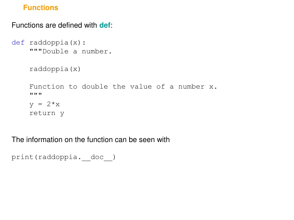 functions