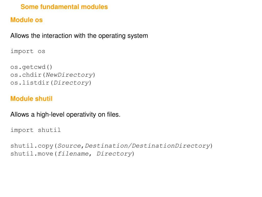 some fundamental modules 2