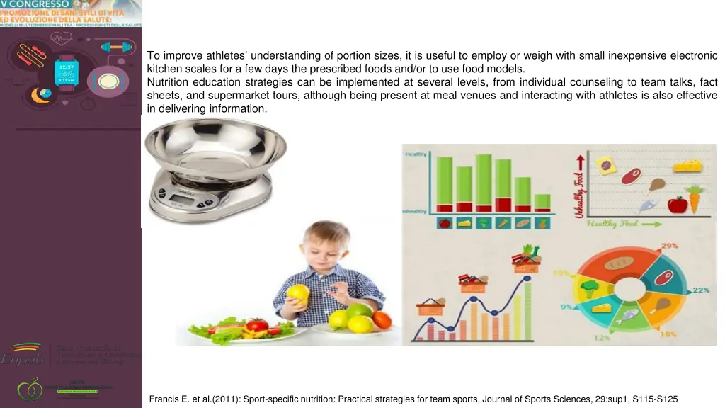 to improve athletes understanding of portion