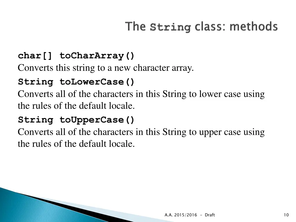 char tochararray converts this string