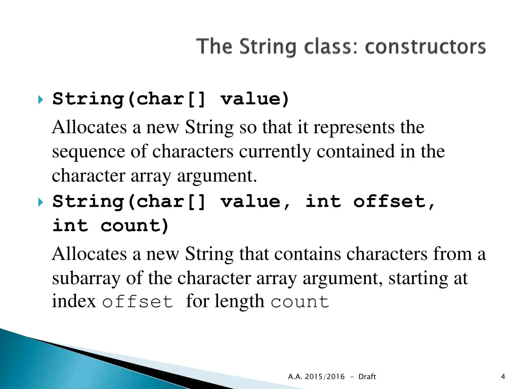 string char value allocates a new string so that