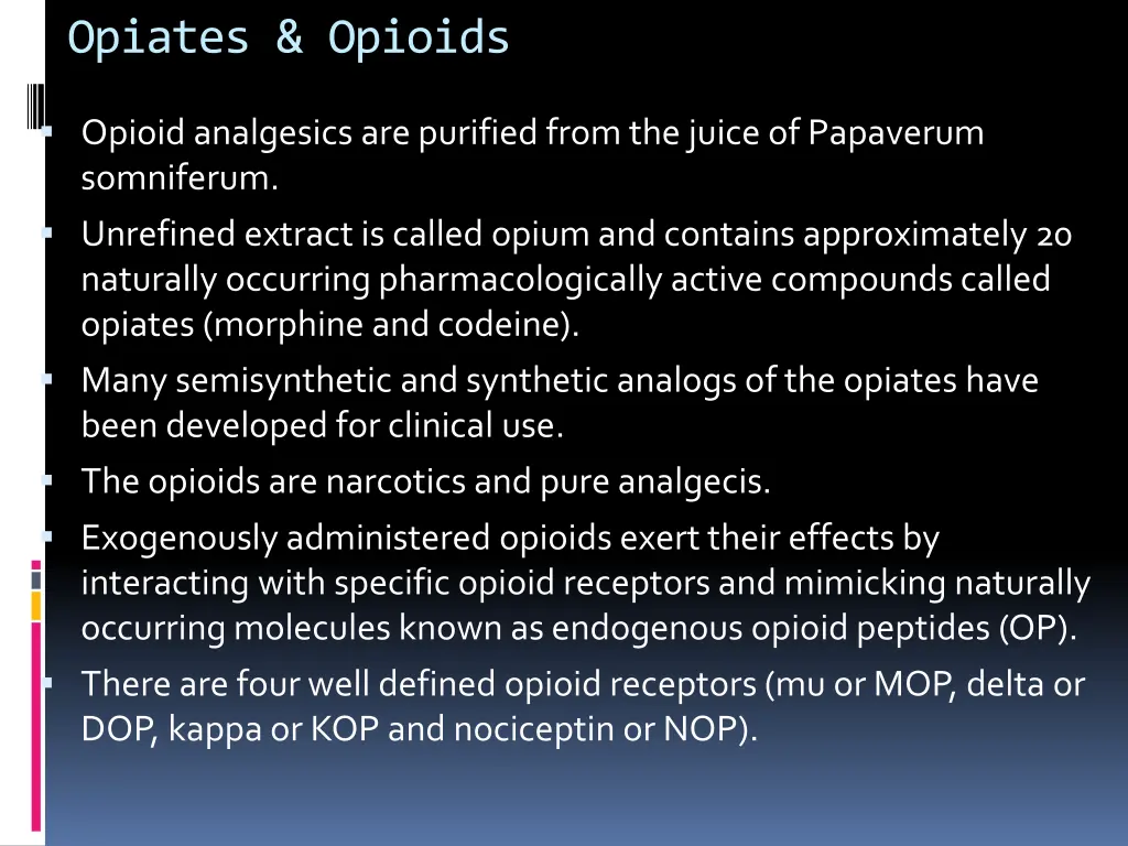 opiates opioids