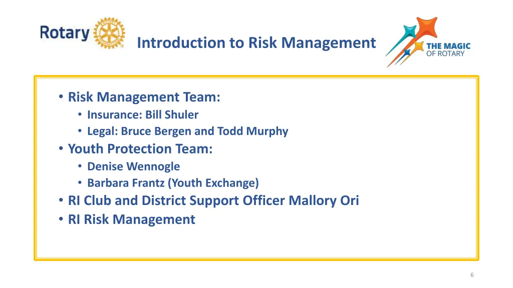 introduction to risk management