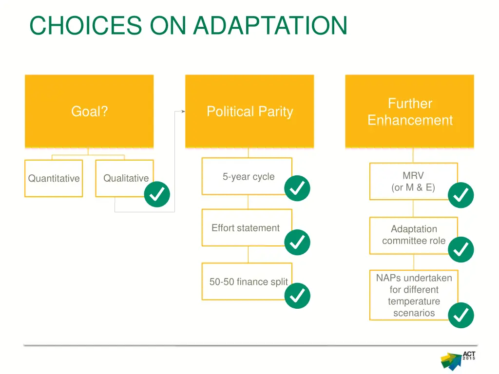 choices on adaptation