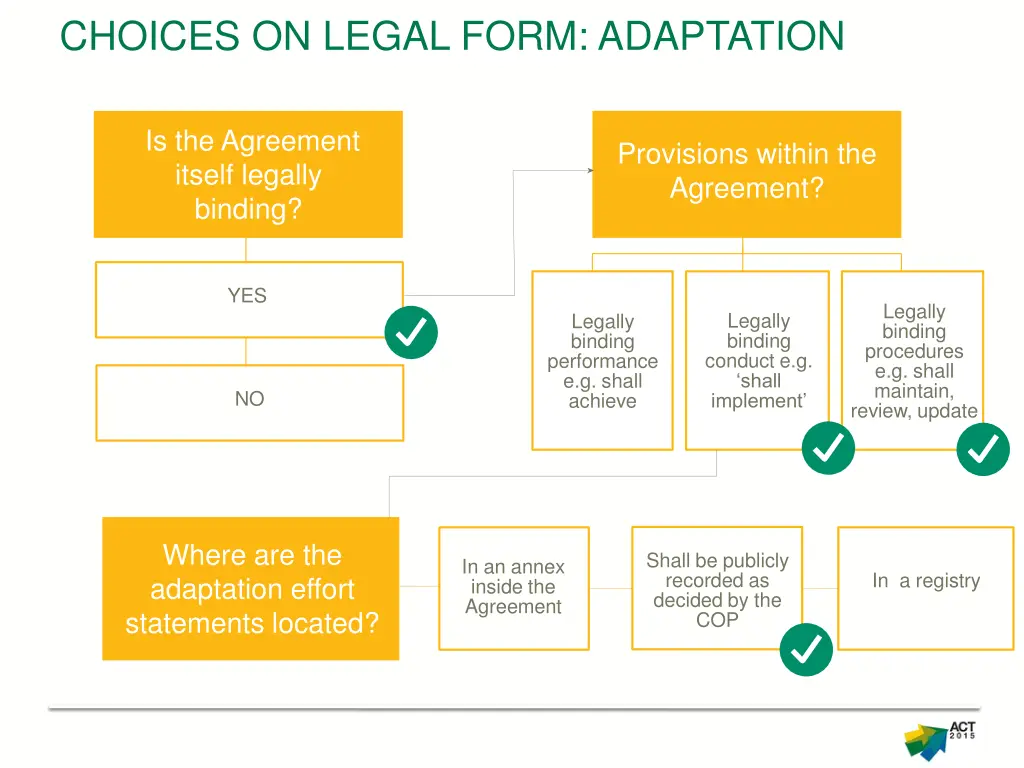 choices on legal form adaptation