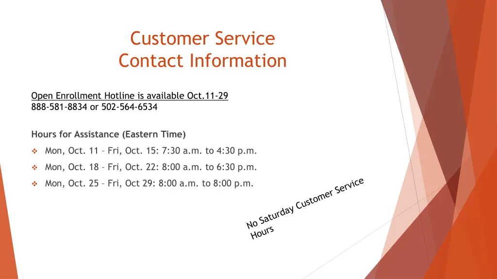 customer service contact information