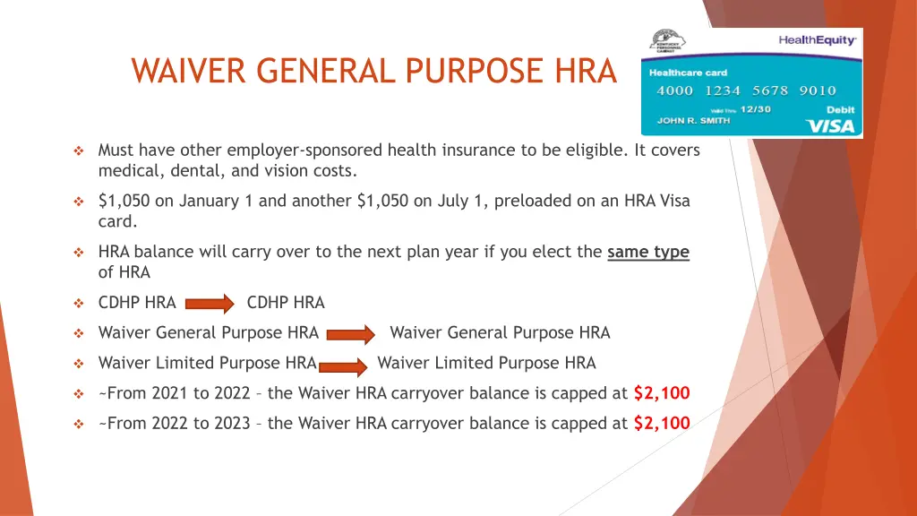 waiver general purpose hra