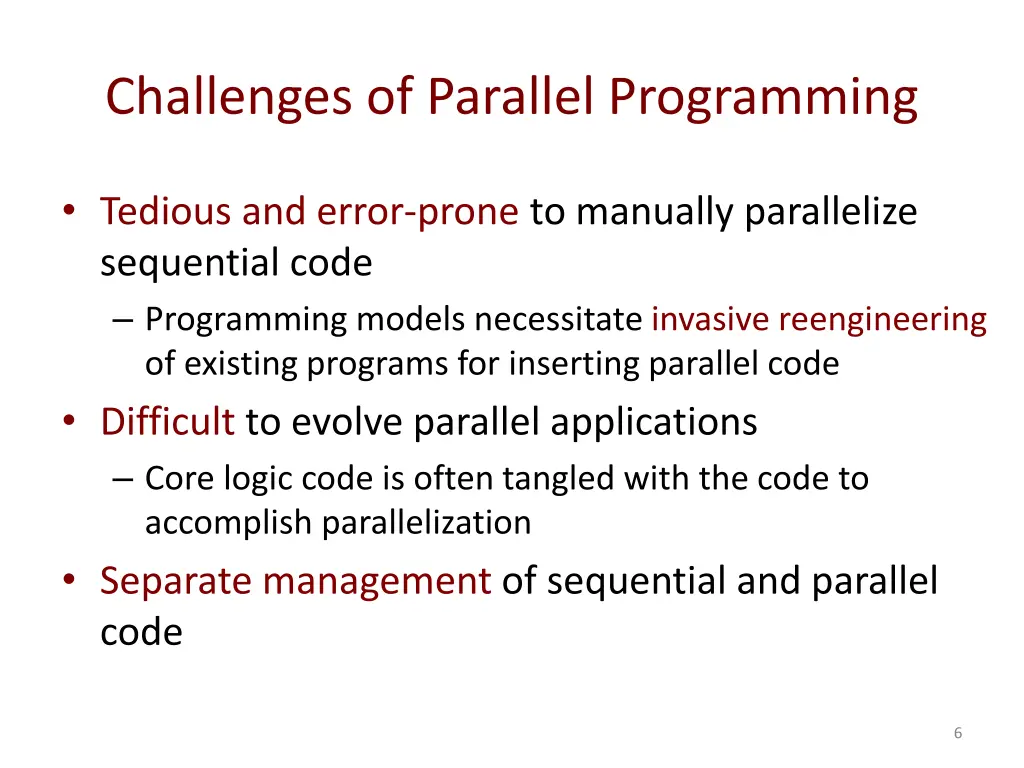 challenges of parallel programming