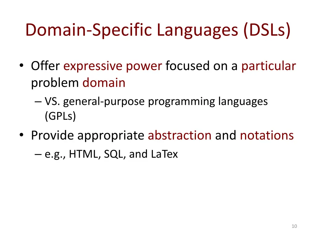 domain specific languages dsls