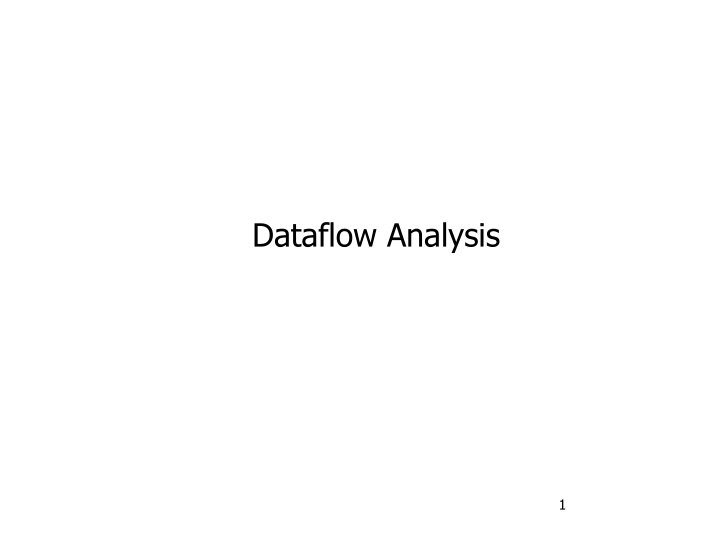 dataflow analysis