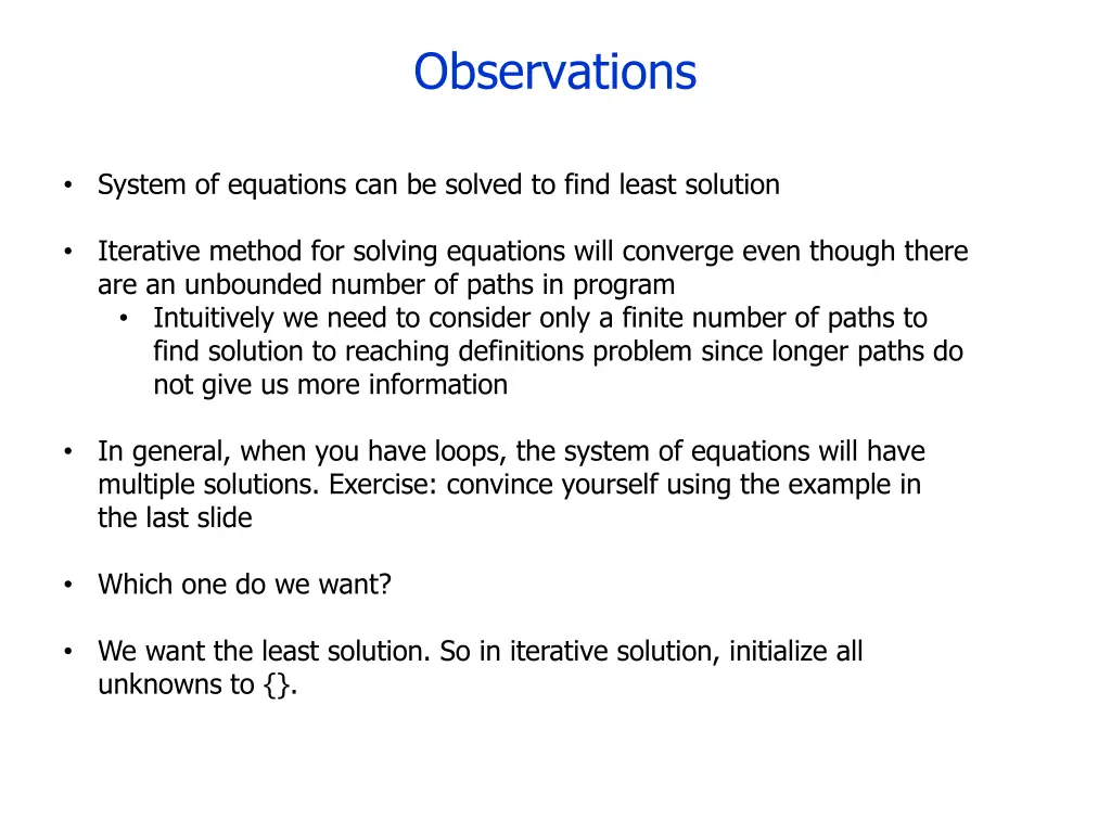 observations