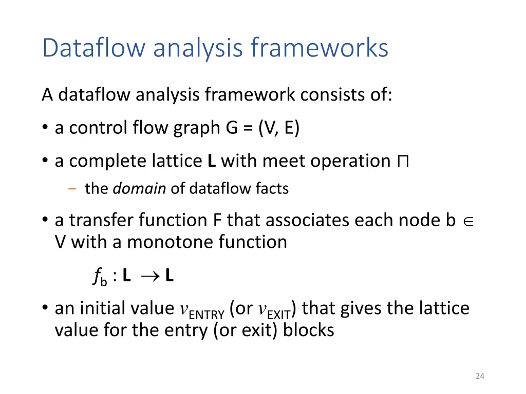 dataflow analysis frameworks 2