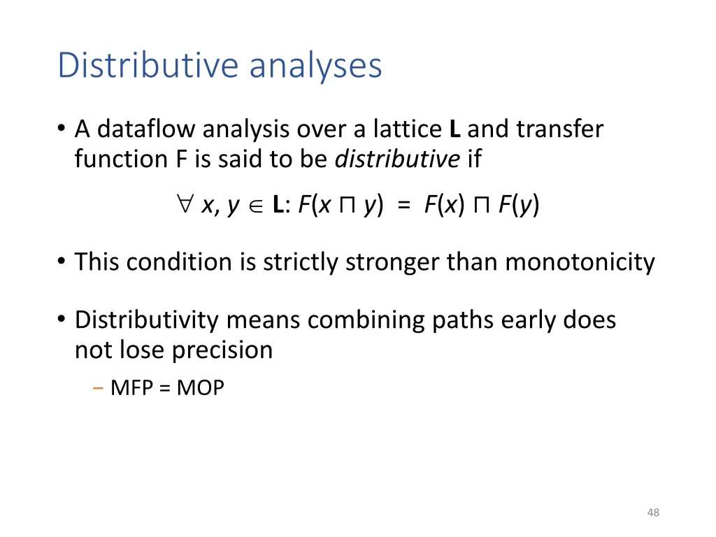 distributive analyses 1