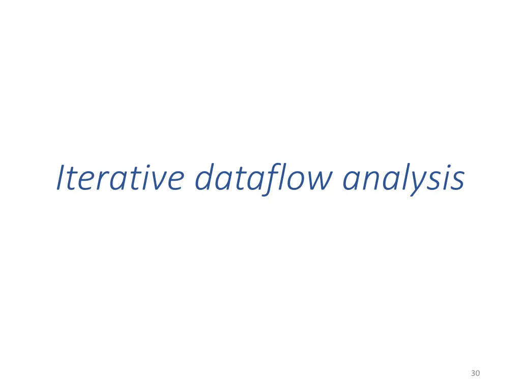 iterative dataflow analysis