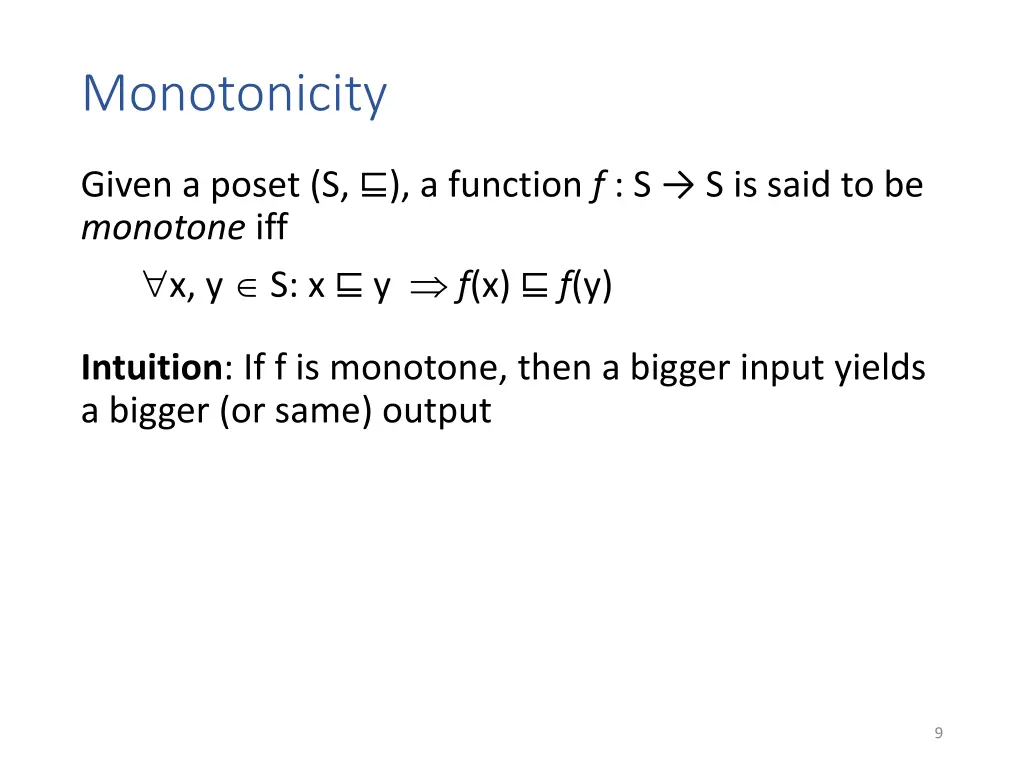 monotonicity