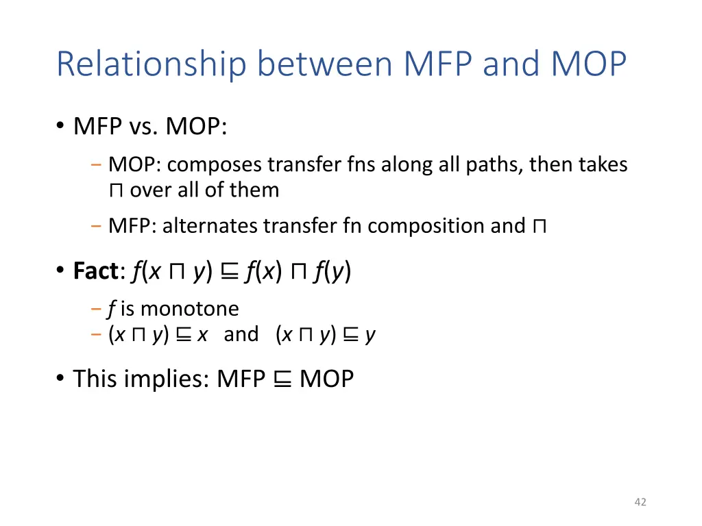 relationship between mfp and mop