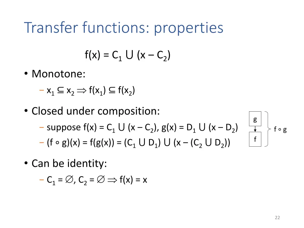 transfer functions properties