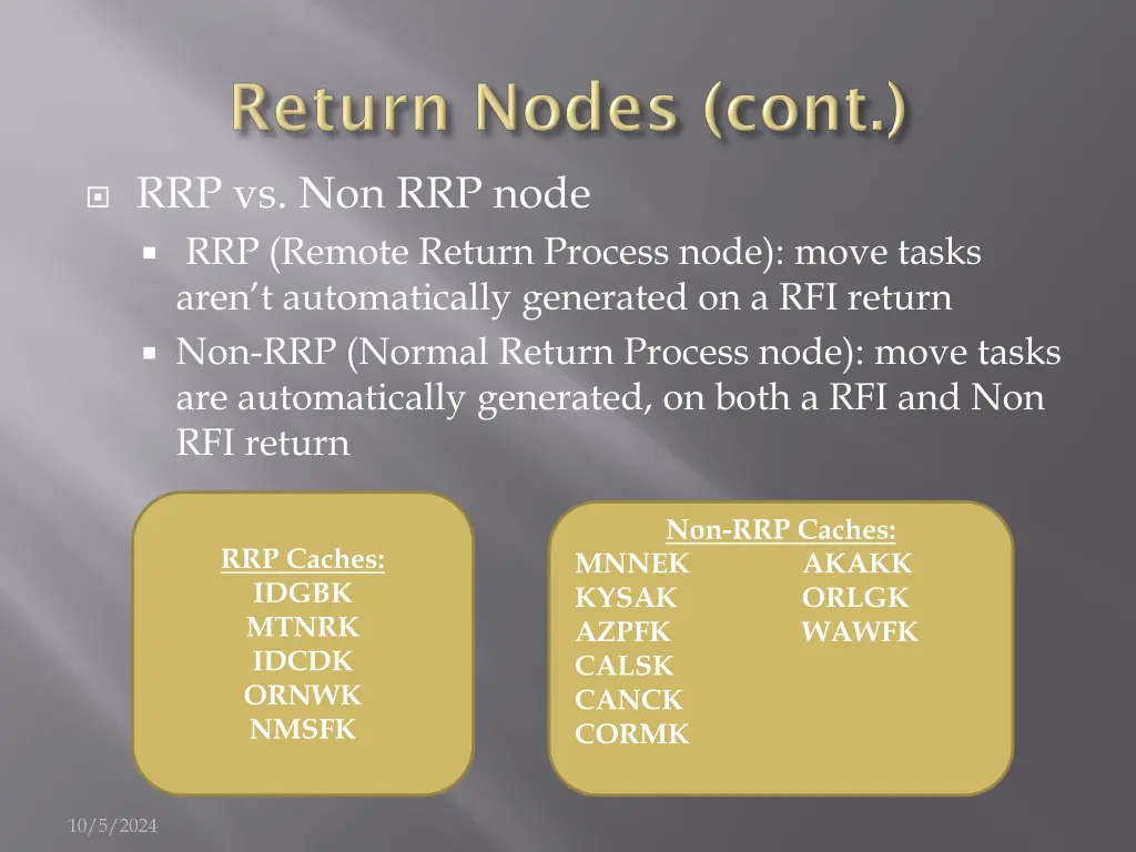 rrp vs non rrp node rrp remote return process