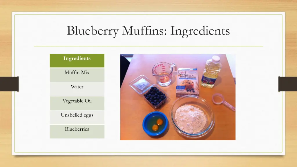 blueberry muffins ingredients