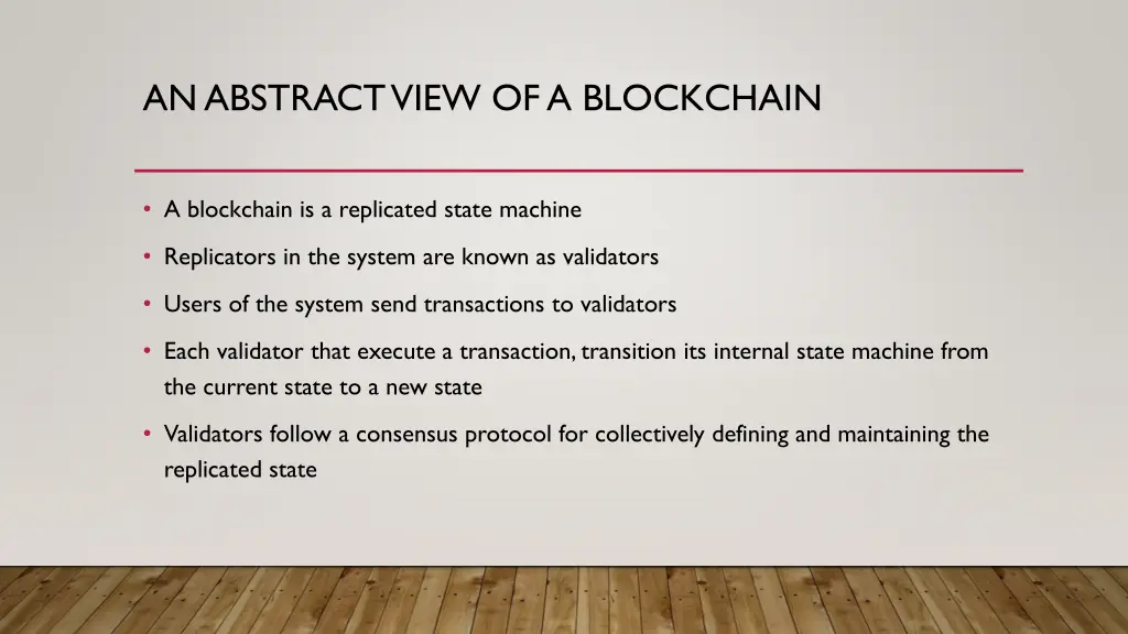 an abstract view of a blockchain