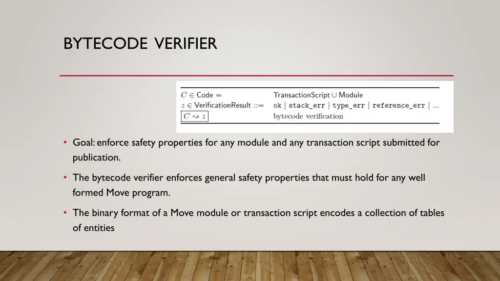 bytecode verifier