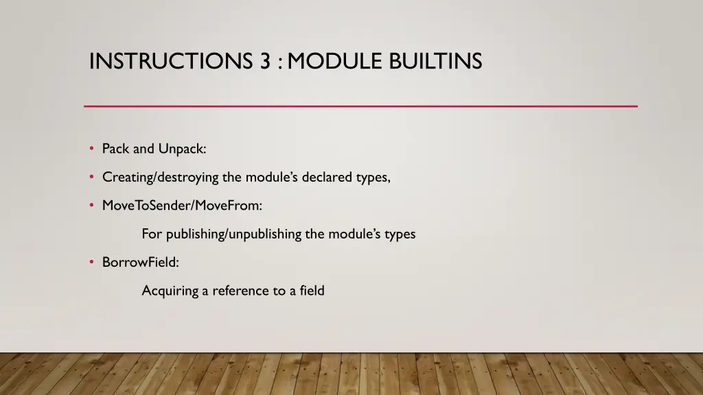 instructions 3 module builtins