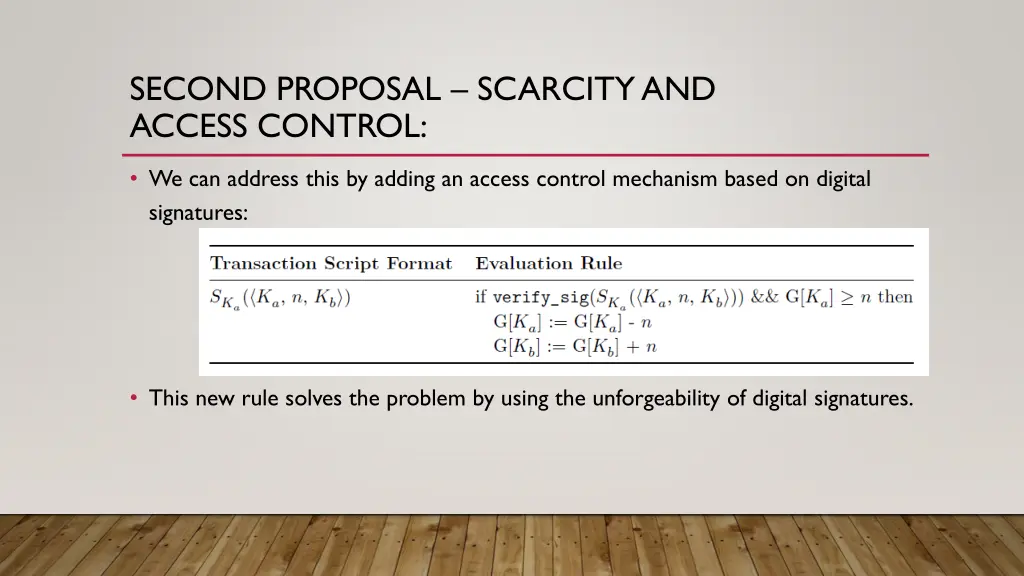 second proposal scarcity and access control