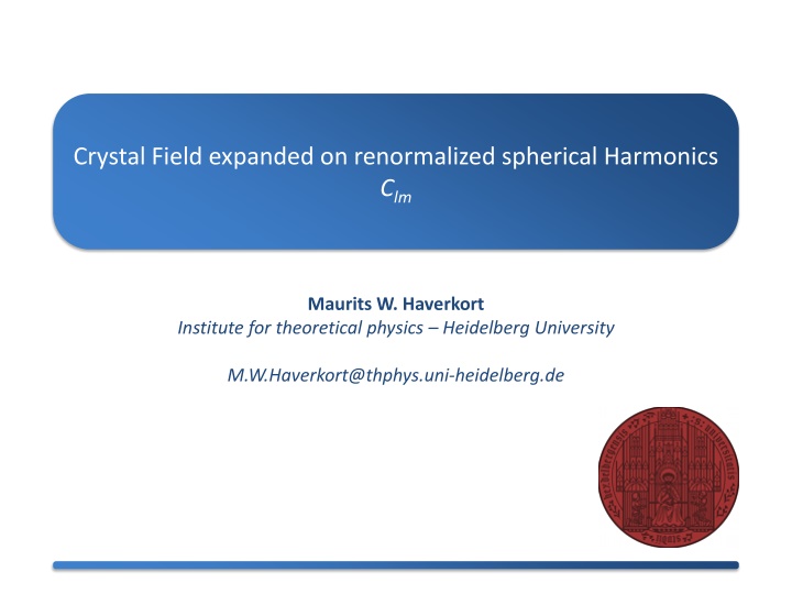 crystal field expanded on renormalized spherical