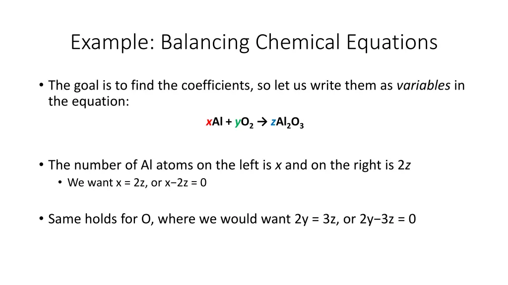 example balancing chemical equations 1