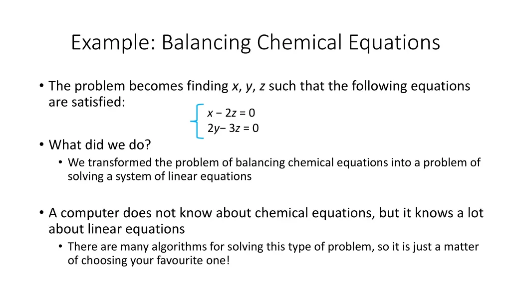 example balancing chemical equations 2