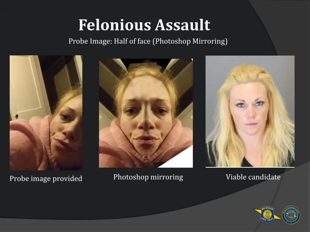 felonious assault probe image half of face