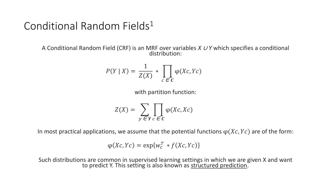 conditional random fields 1