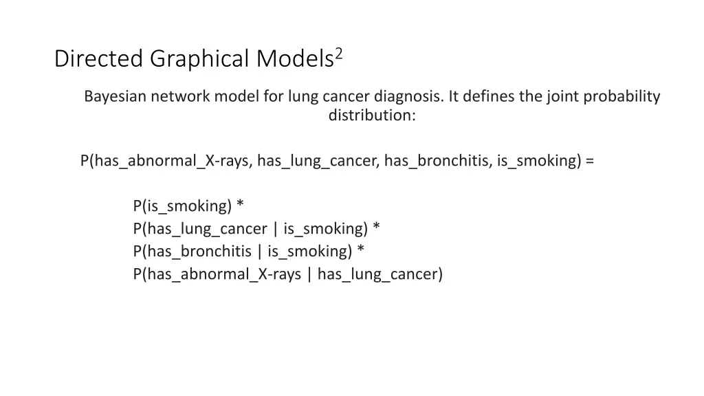 directed graphical models 2 1