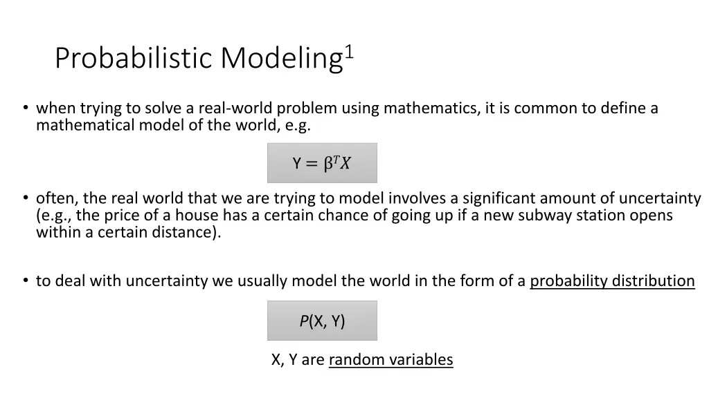 probabilistic modeling 1